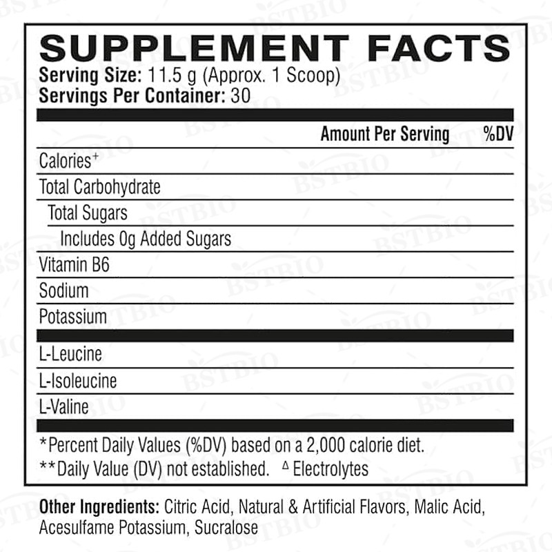 BSTBIO Private Label Pre Workout Supplements Protein Amino Acids 2:1:1 BCAA Powder