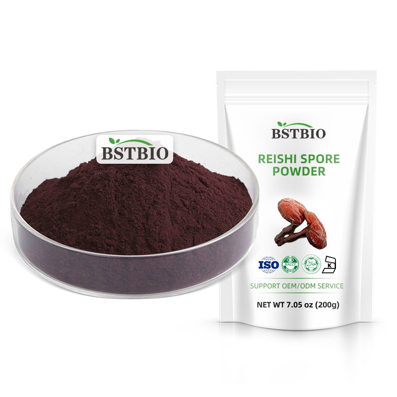 BSTBIO Shell Broken Ganoderma Lucidum Mushroom Powder Red Reishi Spore Powder