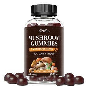 BSTBIO OEM Supplements Organic Reishi, Lions Mane Mushroom Powder 8 in 1 Mushroom Gummies