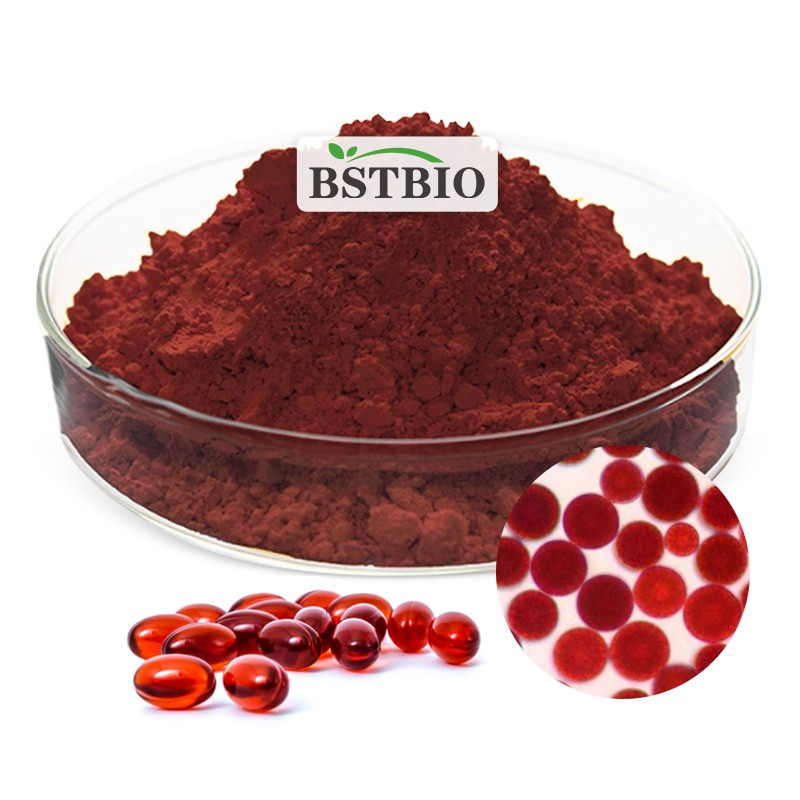 Algae Astaxanthin Oil Cosmetics Bottle Powder Plant Herbal Extract Wild Cosmetics Grade 10% Pure Nature Hot Sale Pure Red