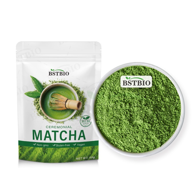 BSTBIO Custom Brand Packaging Bag Matcha Green Tea Powder for Baking 50g Matcha Powder