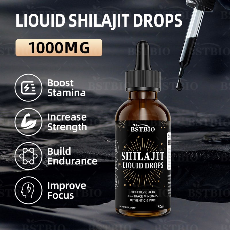 BSTBIO OEM/ODM 100% Pure Natural Himalayan Shilajit Dry Drops
