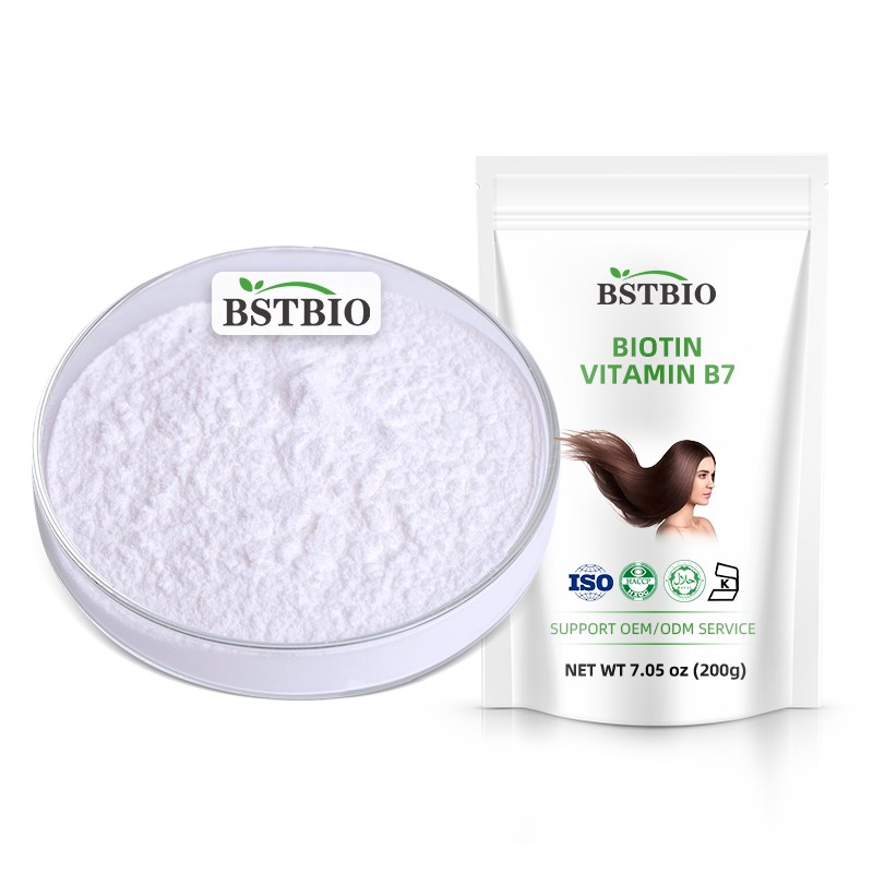 BSTBIO CAS 58-85-5 Vitamin B7 Biotin for Hair Growth 1% Vitamin H Powder
