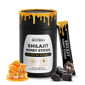 BSTBIO OEM/ODM Packaging Himalayan Shilajit Resin with Honey 30sticks/Box Shilajit Honey Sticks
