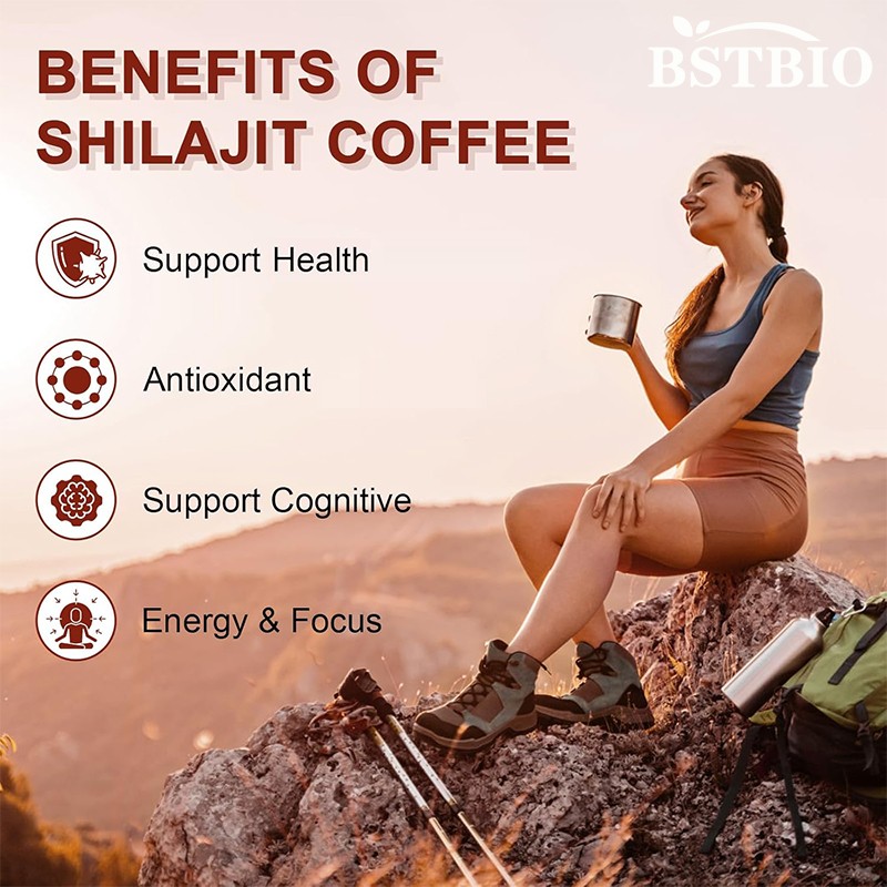BSTBIO OEM/OEM Pure Himalayan Shilajit Extract Powder 100g/200g/Bag Shilajit Coffee