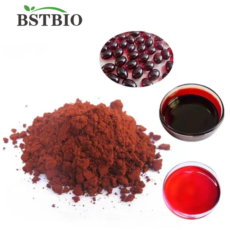Algae Astaxanthin Oil Cosmetics Bottle Powder Plant Herbal Extract Wild Cosmetics Grade 10% Pure Nature Hot Sale Pure Red