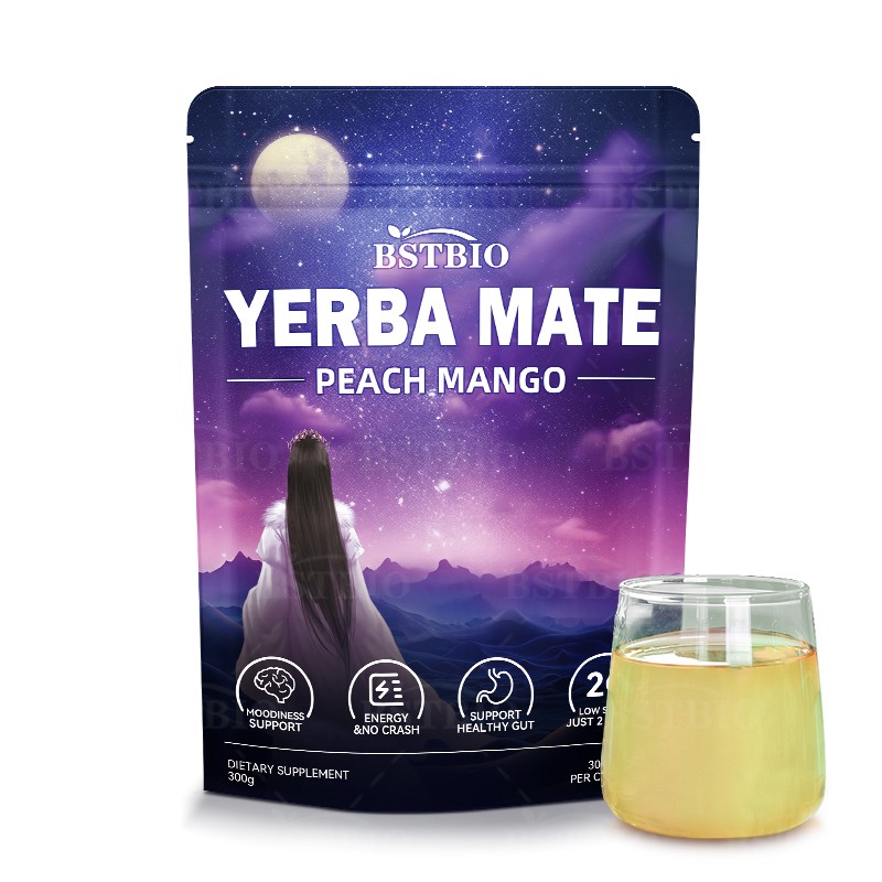 BSTBIO 3-in-1 Peach Mango Flavor Yerba Mate Extract Instant Tea Yerba Mate Powder
