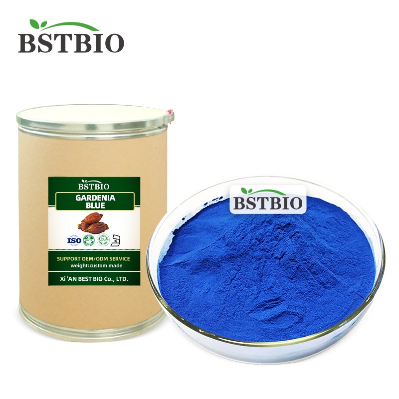BSTBIO 100% Natural Food Coloring Gardenia Fruit Extract Powder E30-E100 Gardenia Blue