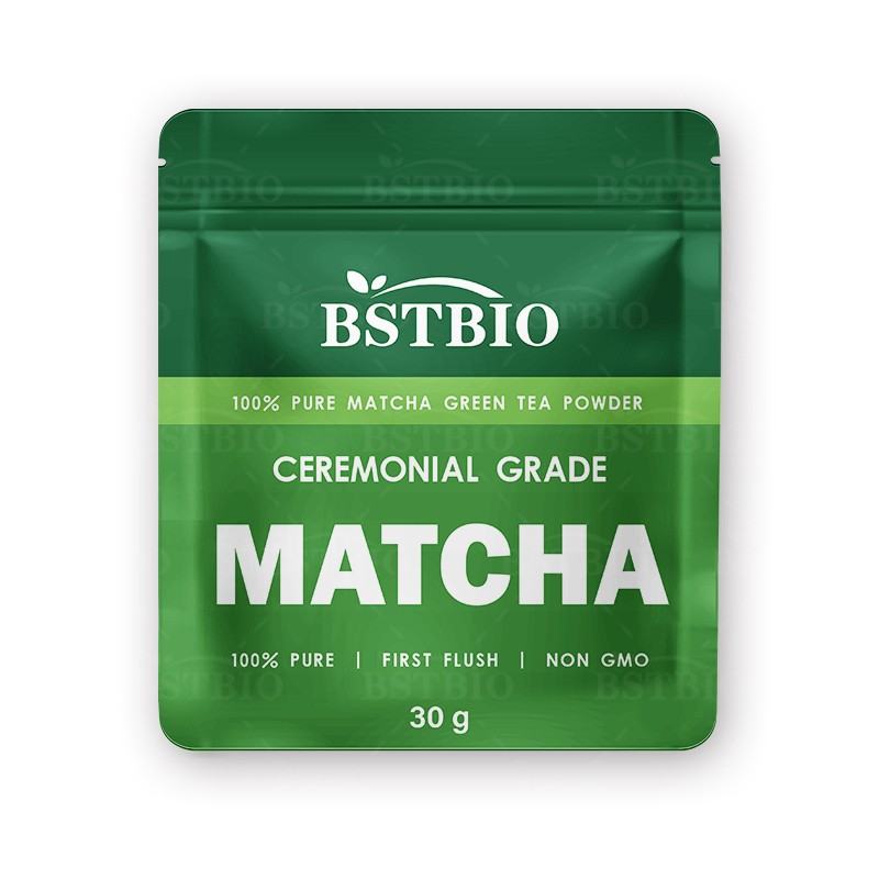 BSTBIO OEM Private Label Top Grade Bulk Bag Sachets 30g Pure Organic Matcha Green Tea Powder