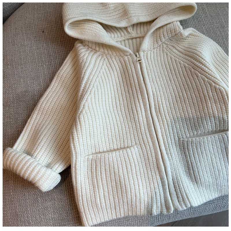 Baby Sweater Supplier - Hooded Knitted Cardigan