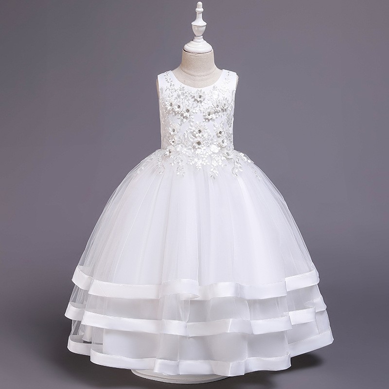 Princess Dress Supplier - Disk Flower Satin Stripe