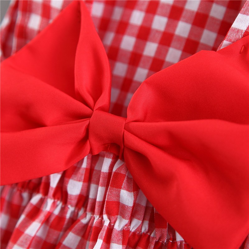 Baby Dress Factory - Plaid Bow Summer Party