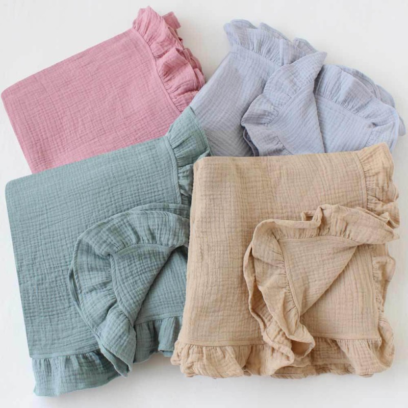 Swaddle Blanket Factory - Muslin Ruffle Tassels