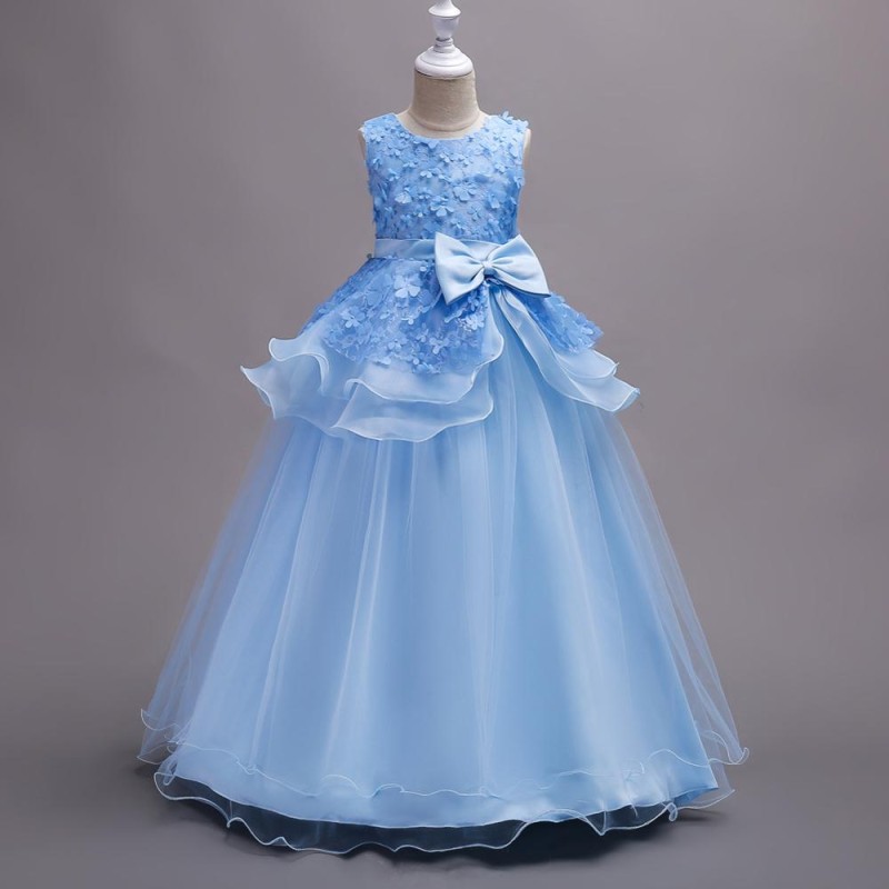 Pageant Dress Supplier - Sleeveless Embroidery Princess