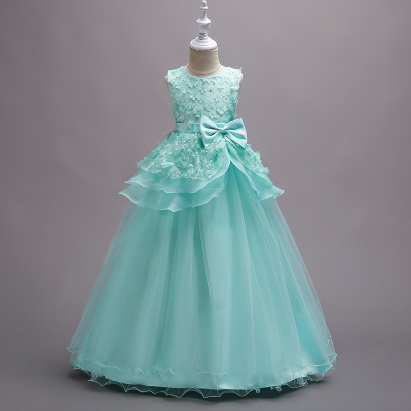 Pageant Dress Supplier - Sleeveless Embroidery Princess