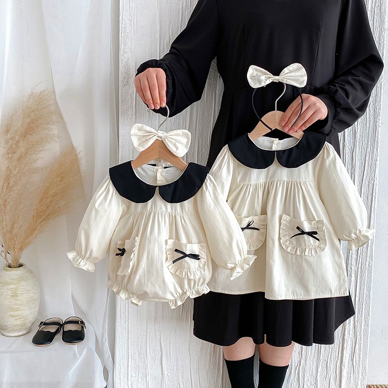 Baby Dress Supplier - Turn Down Collar Crawling