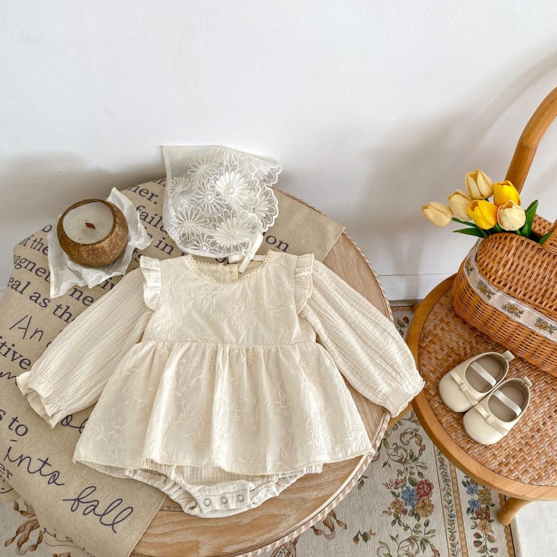 Baby Romper Supplier - Embroidered Fly Sleeve