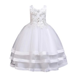 Princess Dress Supplier - Disk Flower Satin Stripe
