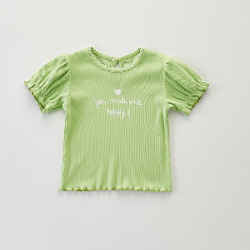 Baby Blouse Factory - Flower Short Sleeve Sweet