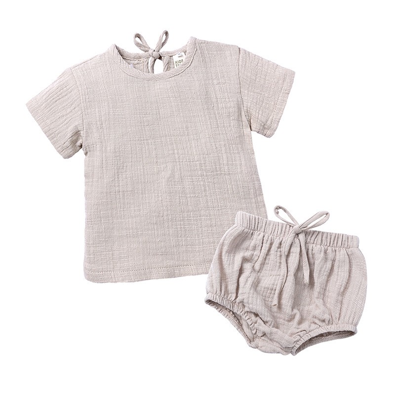 Baby Outfits Supplier - Solid Color Casual Cotton
