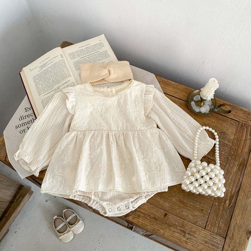 Baby Romper Supplier - Embroidered Fly Sleeve