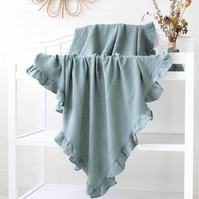 Swaddle Blanket Factory - Muslin Ruffle Tassels