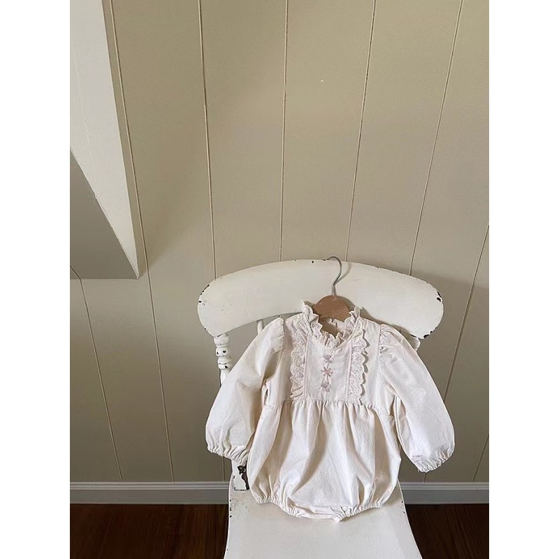 Baby Romper Manufacturer - Embroidery Puff Sleeve