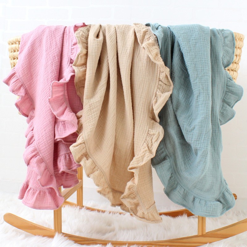 Swaddle Blanket Factory - Muslin Ruffle Tassels