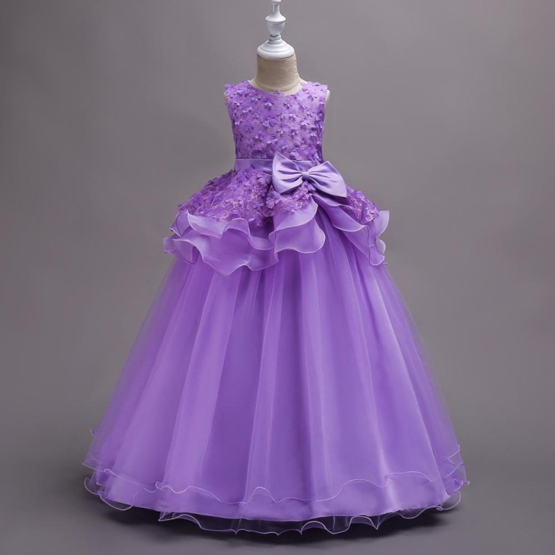 Pageant Dress Supplier - Sleeveless Embroidery Princess