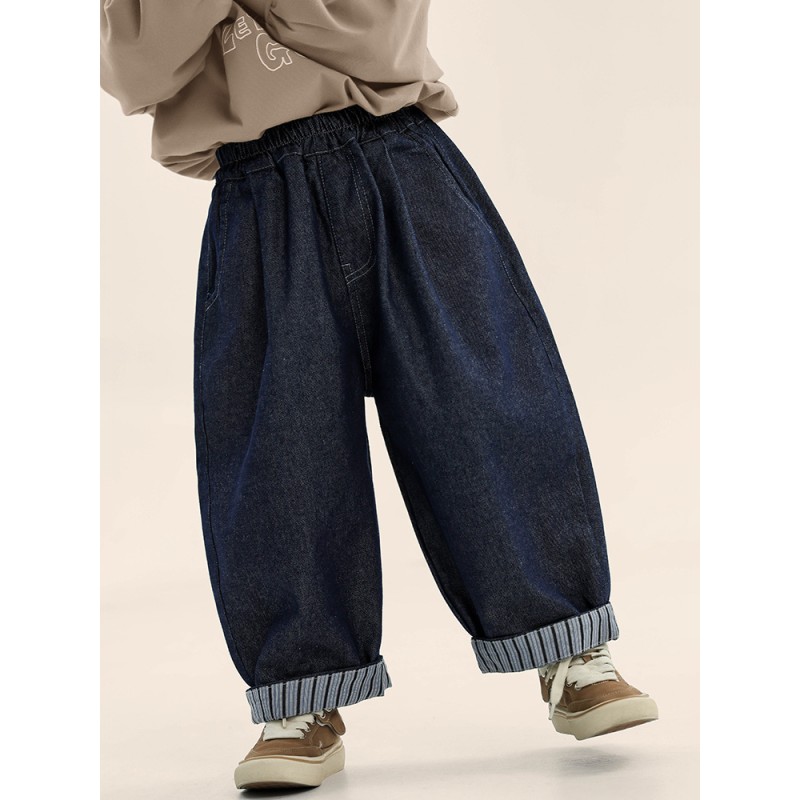 Baby Pants Manufacturer - Denim Patchwork Cuffed