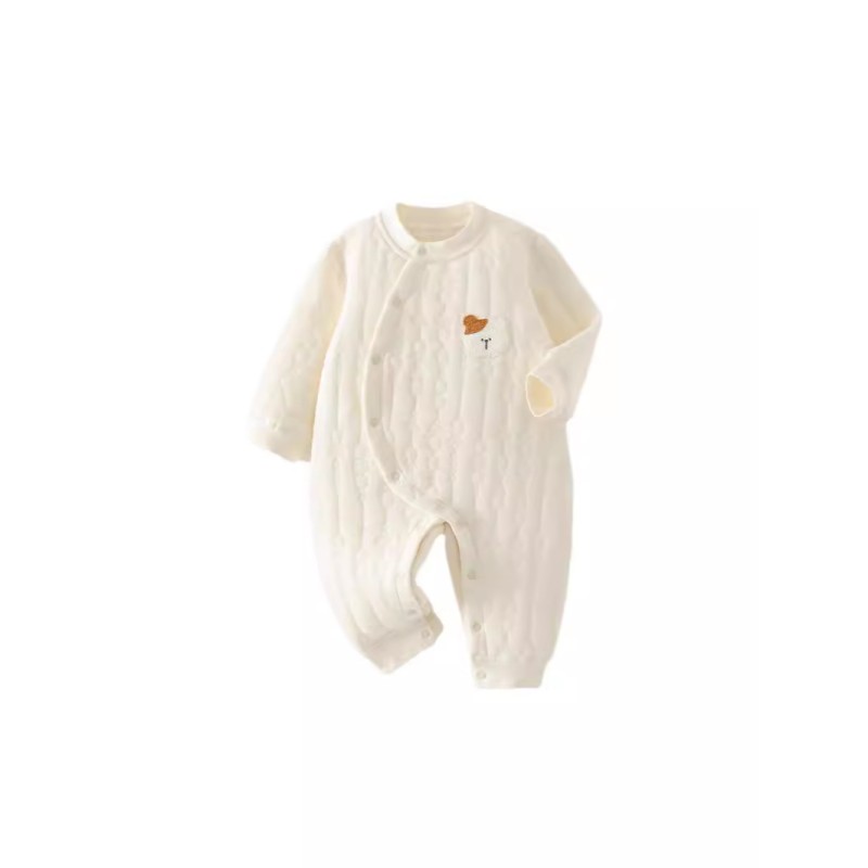 Baby Romper Supplier - Bear Asymmetric Placket