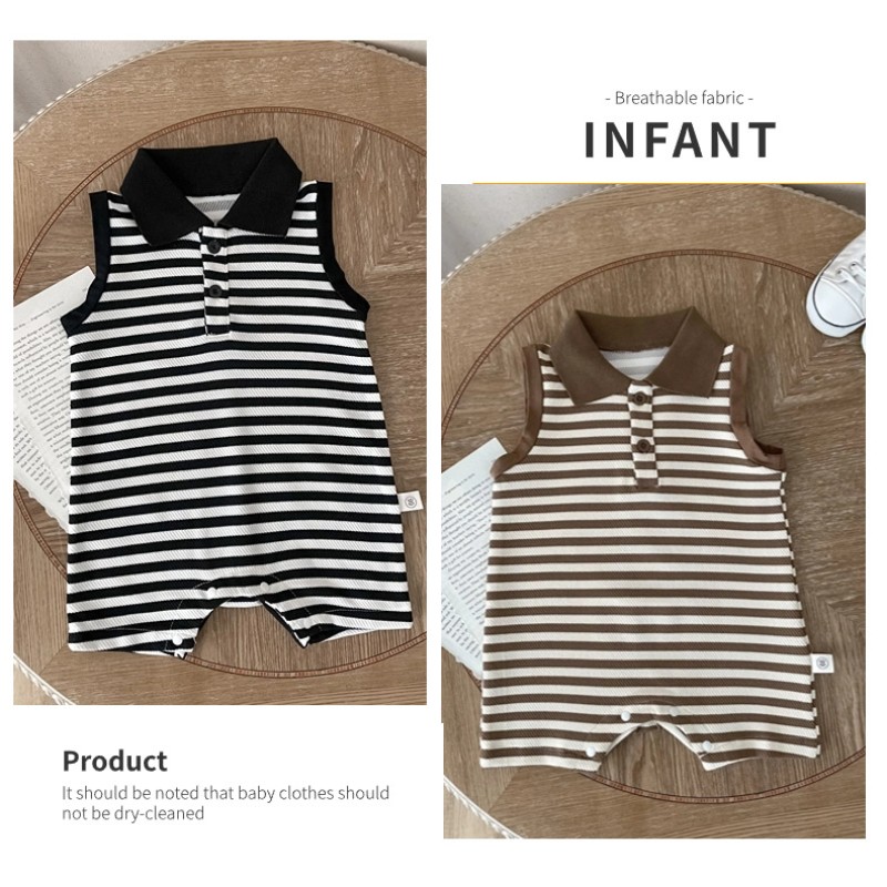 Baby Romper Factory - Lapel Sleeveless Vest