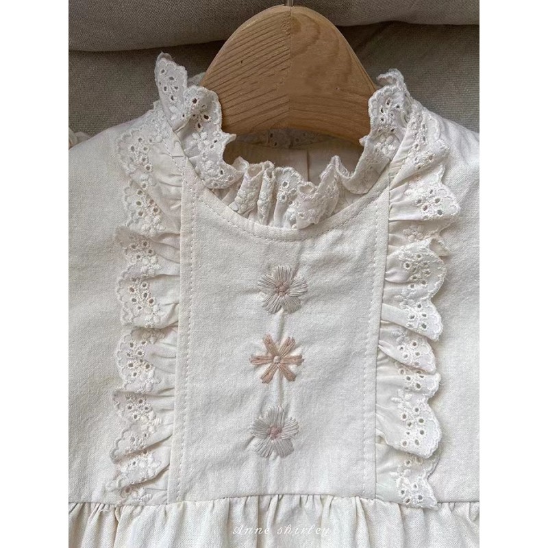 Baby Romper Manufacturer - Embroidery Puff Sleeve