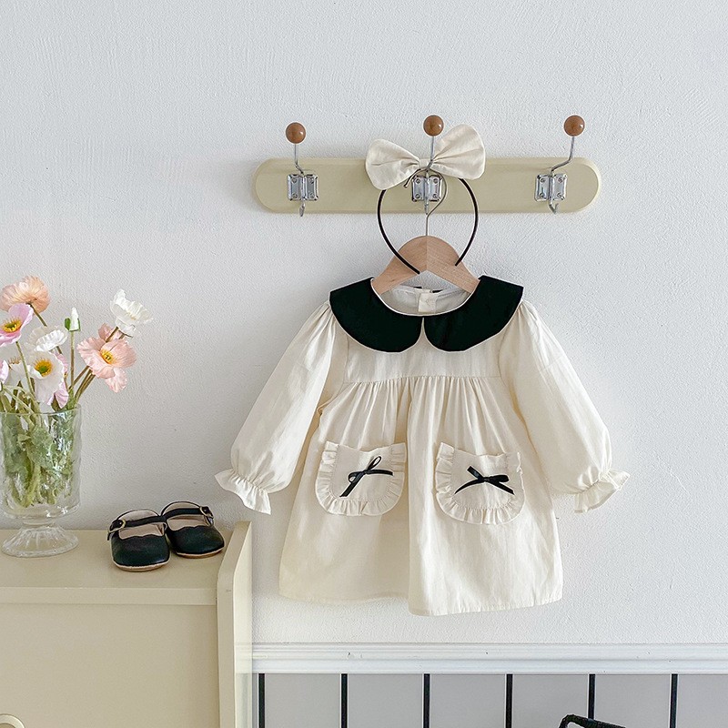 Baby Dress Factory - Long Sleeve Turn Down Collar