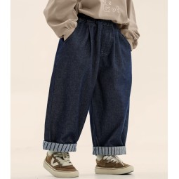 Baby Pants Manufacturer - Denim Patchwork Cuffed