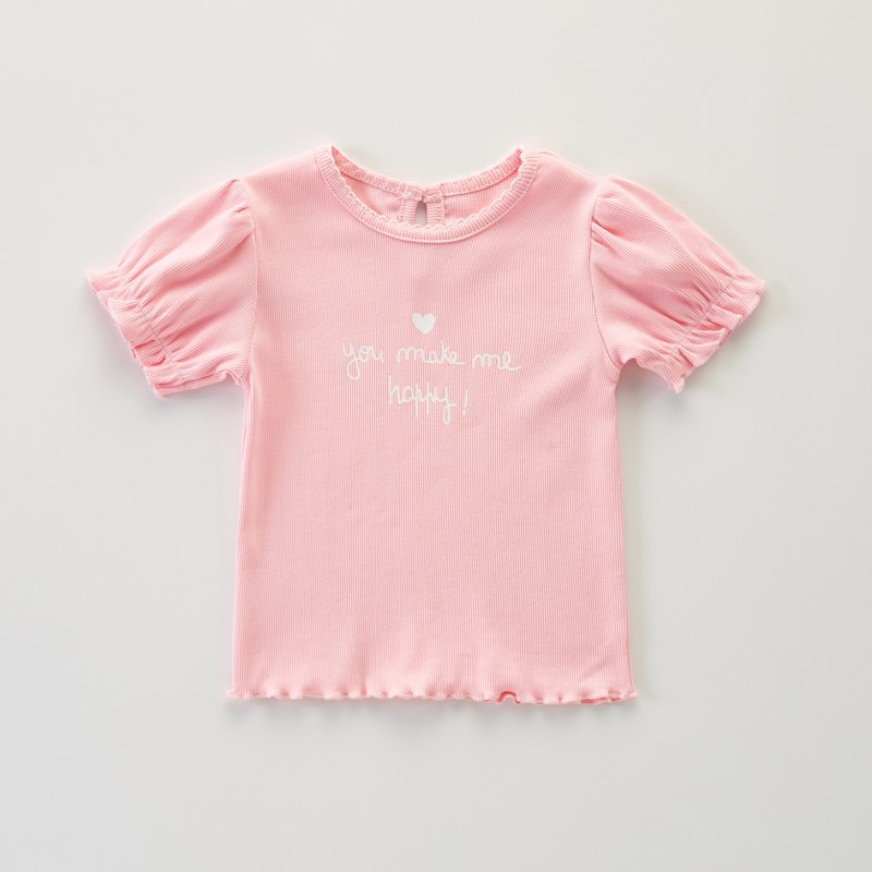 Baby Blouse Factory - Flower Short Sleeve Sweet