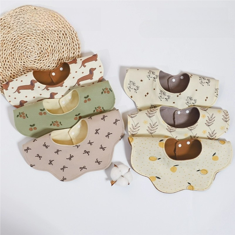 Baby Bibs Set Factory - 100% Cotton Double-Layer Floral