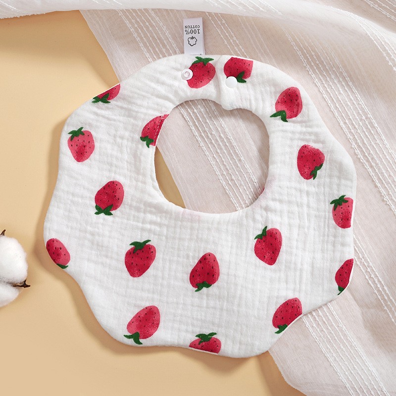 Cotton Baby Bibs Supplier - Button Closure Soft Cute