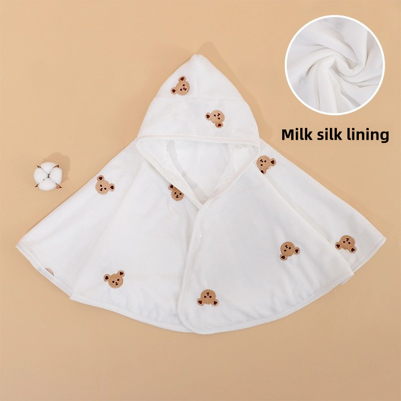 Infant Cloak Factory - Autumn Winter Coral Velvet Embroidered