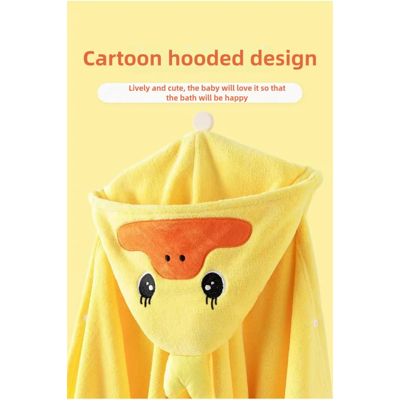 Baby Hooded Towel Supplier - Organic Polyester Fiber Plain White