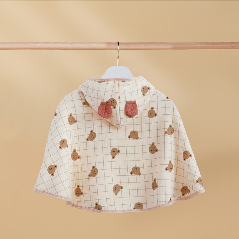 Baby Bath Cape Supplier - Cotton Kids Hooded Poncho Customizable