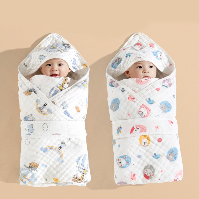 Muslin Hooded Blanket Factory - Hot Sale Children Six Layers
