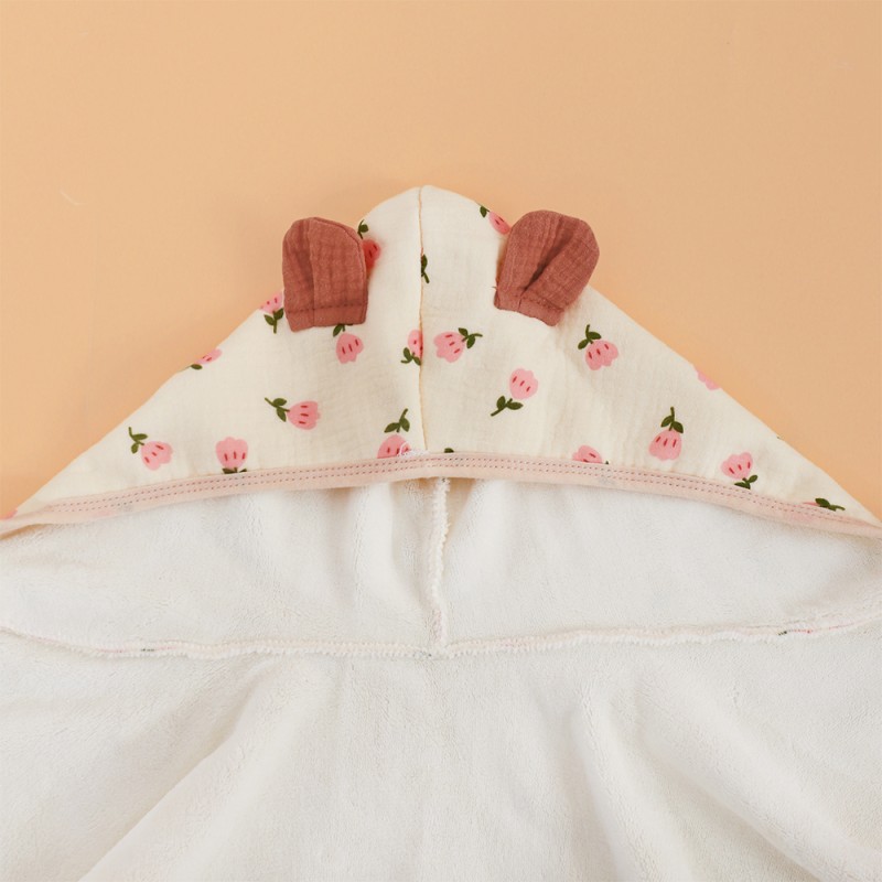 Baby Bath Cape Supplier - Cotton Kids Hooded Poncho Customizable