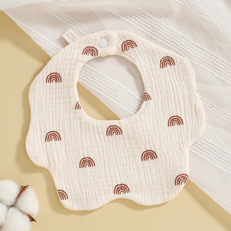 Cotton Baby Bibs Supplier - Button Closure Soft Cute