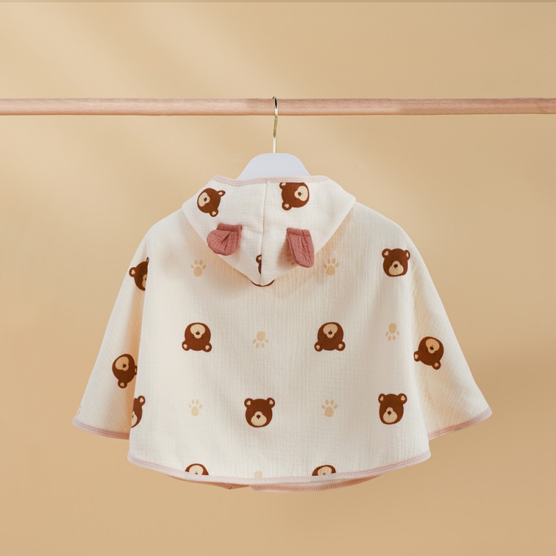 Baby Bath Cape Supplier - Cotton Kids Hooded Poncho Customizable