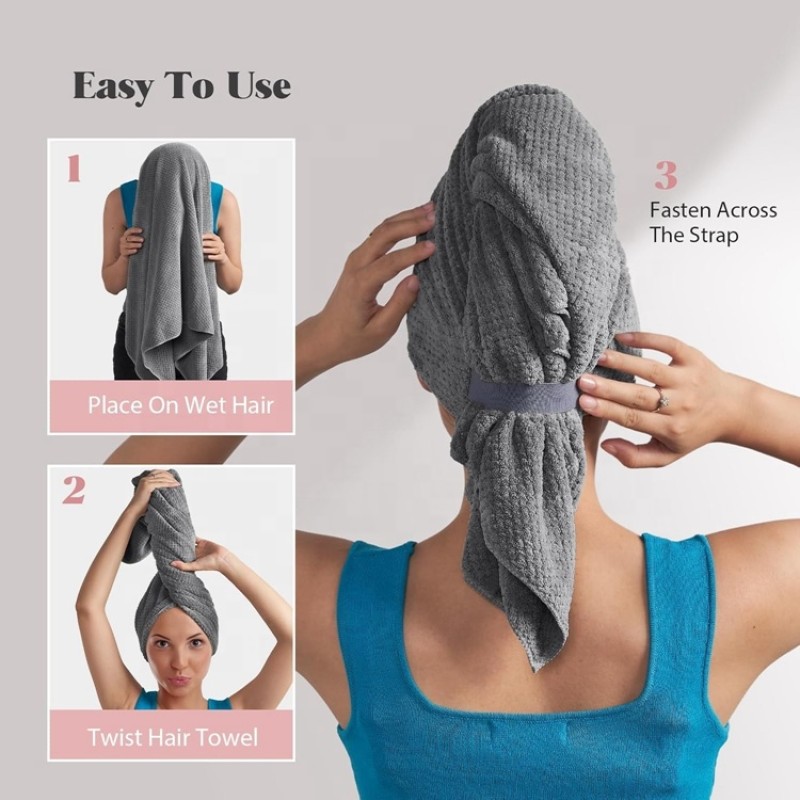 Hair Towel Factory - Large Microfiber Fast Dry Turban