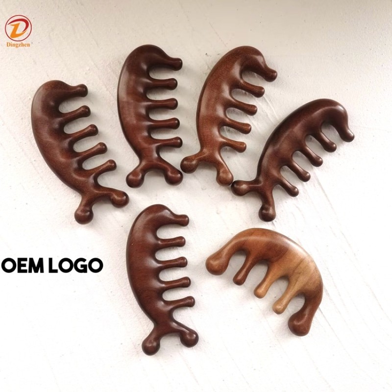 Wood Comb Factory - Natural Sandalwood Wide Tooth Massage