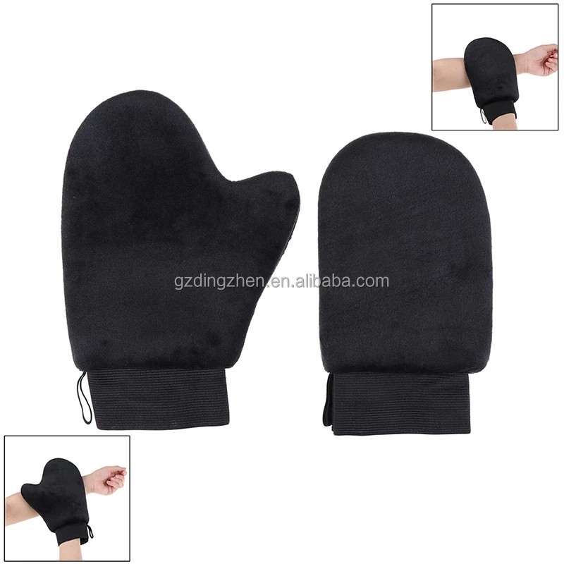 Tanning Mitt Supplier - Private LOGO Elastic Wrist Velvet
