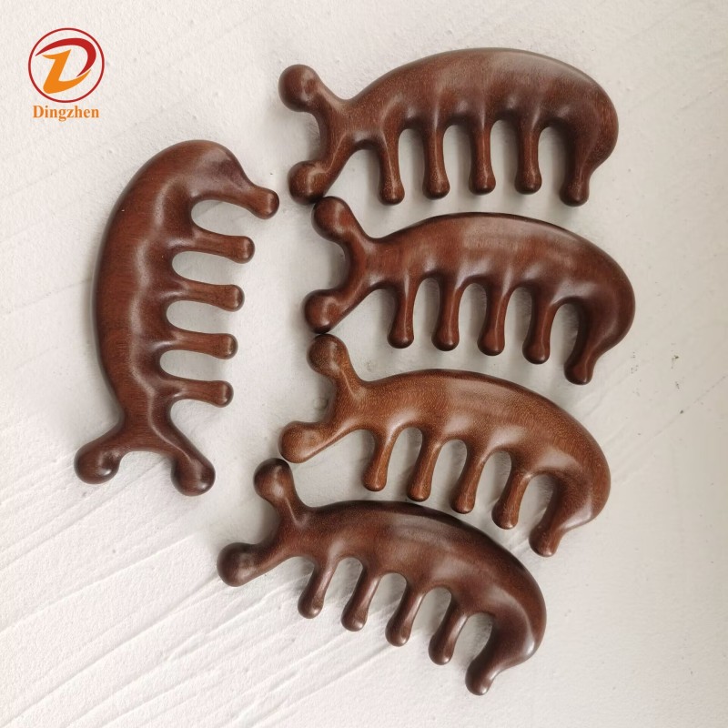 Scalp Massager Factory - Custom Logo Wooden Gua Sha Brush