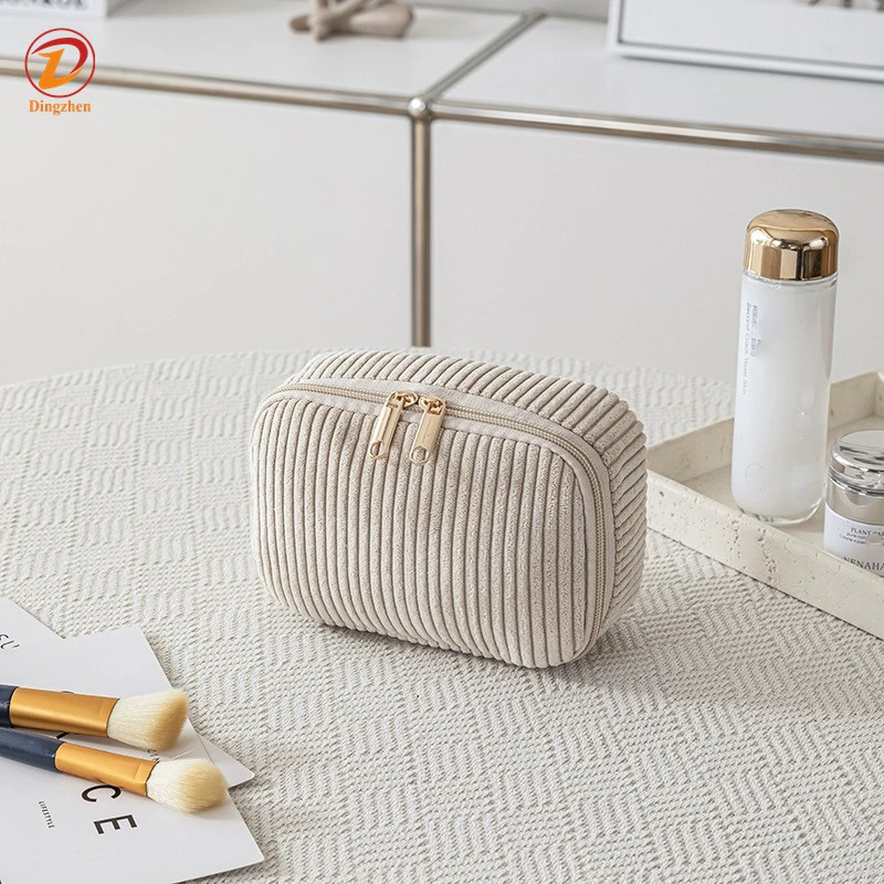 Cosmetic Bag Factory - Washable Foldable Corduroy Pouch
